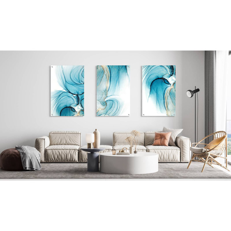 Turquoise - ensemble de 3 reproductions sans cadre