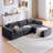 Compression Upholstered Sectional Sofa (Gray)
