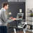 VIVO Height Adjustable Tilting Laptop Desk for Treadmills, Wooden Notebook Tray
