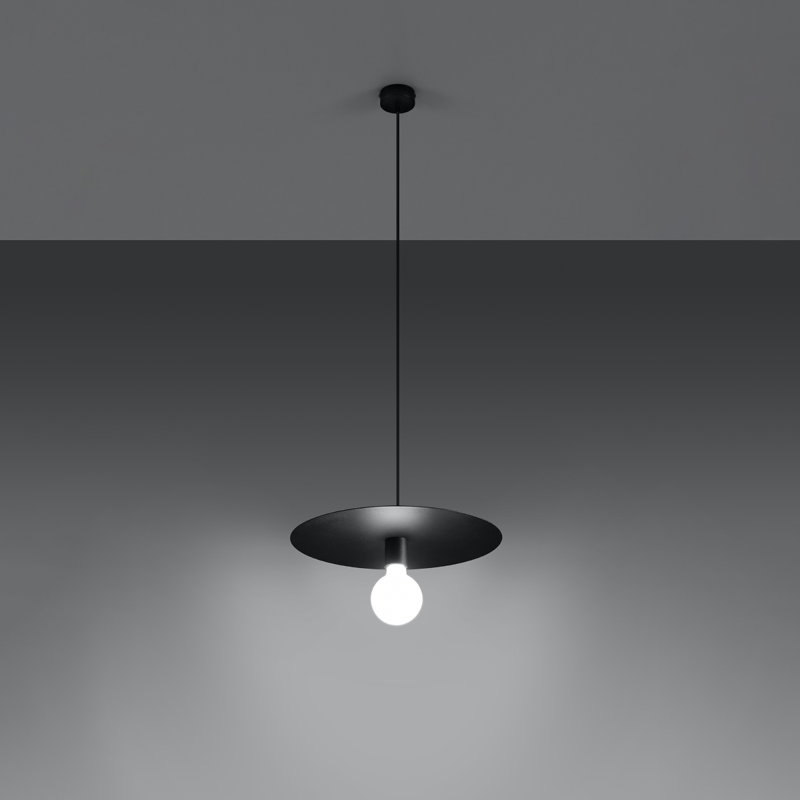 1 - Light Bulb Pendant, Black, Black