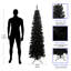 Arbre de Noël artificiel mince 7,5 pi avec base en métal pliable