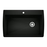 Diamond SILGRANIT 33.5" L x 22" W Super Single Drop-in/Undermount Kitchen Sink