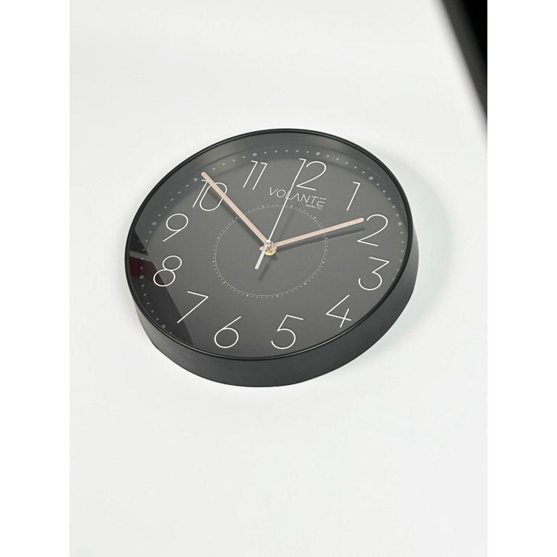 Angelysse Wall Clock, Black/Bronze