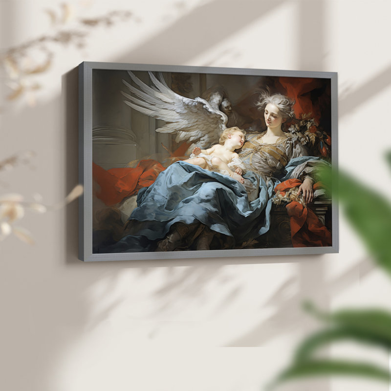 Angels From Above-XXX -Framed Print - Restickable, 8" H x 10" W, Gray Framed