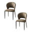 Chaises de table de salle à manger modernes, similicuir, gris clair, 2 pièces, ensemble non assemblé (ensemble de 2)-70187674-73991772