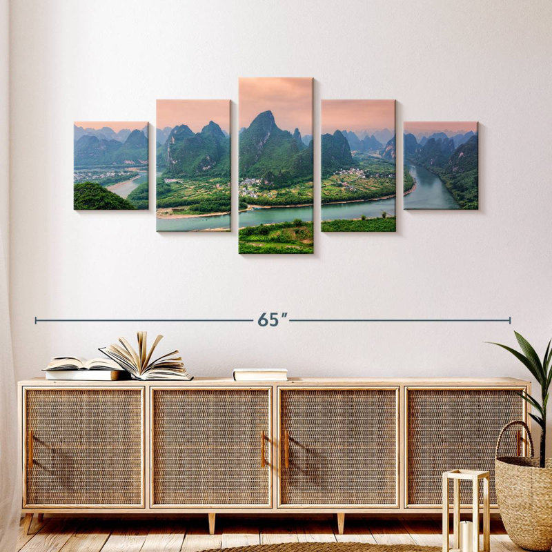 Asian River, 24" H x 55" W