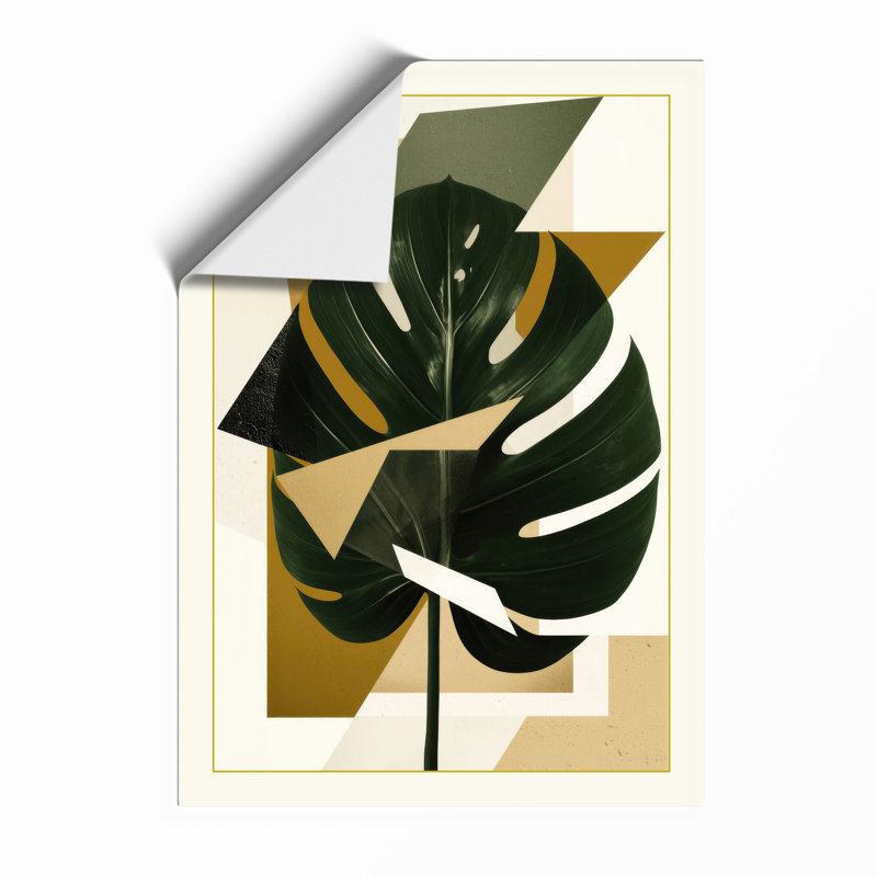 Monstera Geometry Botanical - Print, Unframed, A4 - 29.7 x 21.0 cm