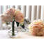 Hortensia artificielle et rose en vase