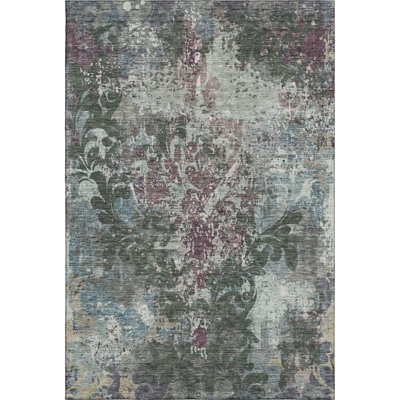 Premium Machine Washable Prisco Fern Rug
