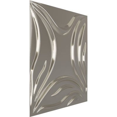 19 5/8"W x 19 5/8"H Savannah EnduraWall Decorative 3D Wall Panel, Bright Coat Chrome (Covers 2.67 Sq. Ft.)