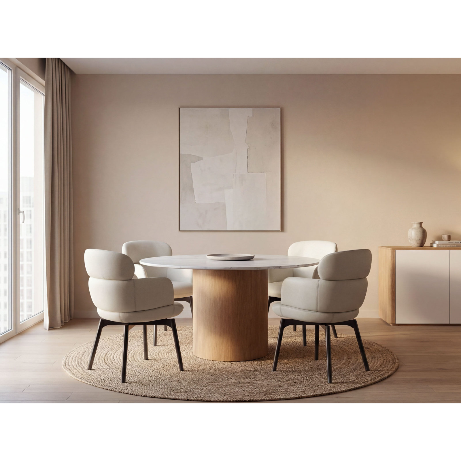 53.15'' Dining Table, Natural