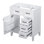 Meuble-lavabo de 30 po sans lavabo, base d'armoire seulement, armoire de salle de bain avec tiroirs, structure solide et panneau de fibres à densité moyenne