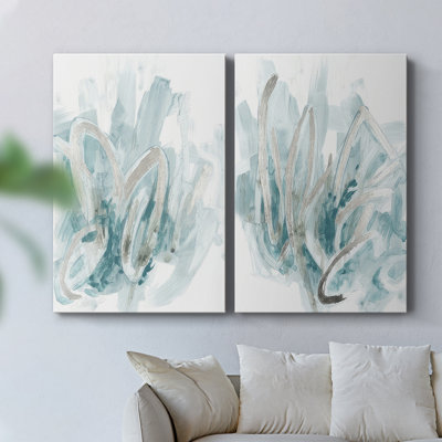 Embellished Aquatic Energy I-Premium Gallery Wrapped Canvas -Ready to Hang