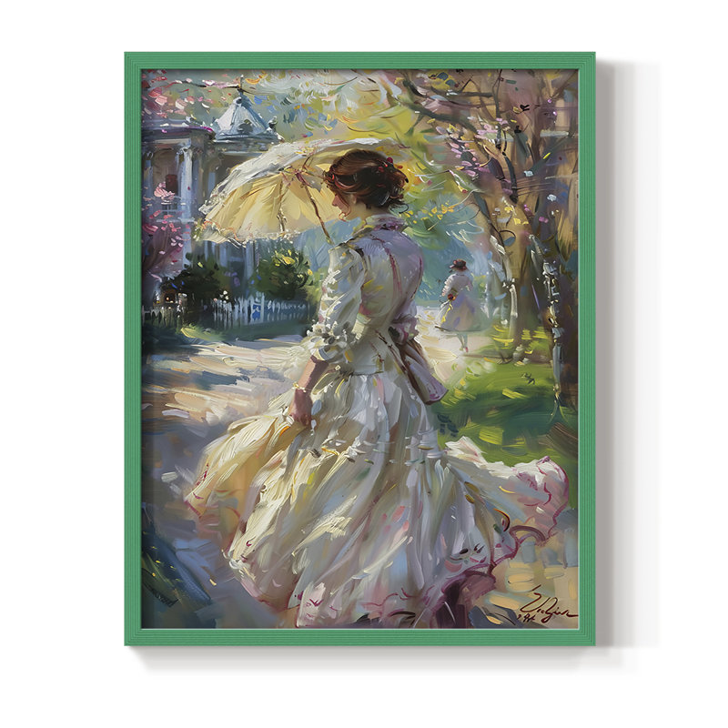 Reproduction encadrée WOMEN Series DCLIV - bois massif, Vert, H 11 po x l 9 po