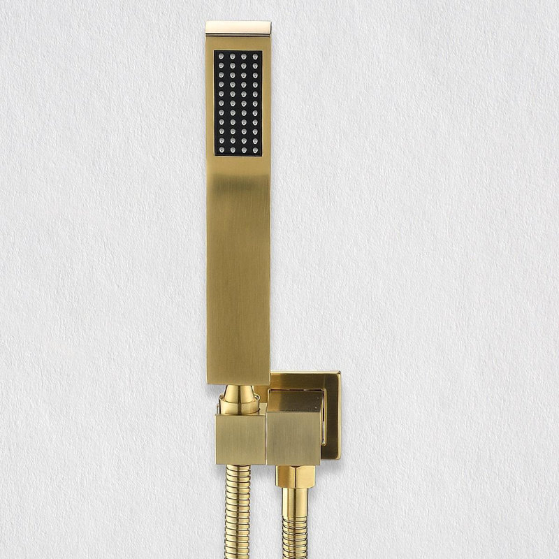 Système de douche complet avec valve brute, Or