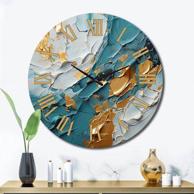 Morning Glory Sunlight Breaking Waves Abstract Metal Wall Clock