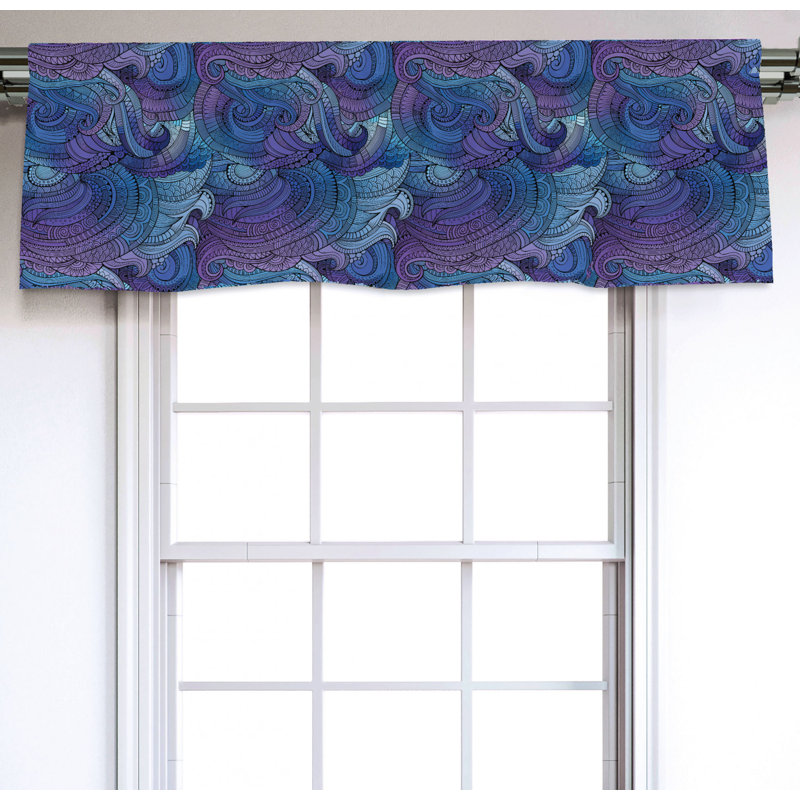Sateen Paisley Ruffled Window Valance