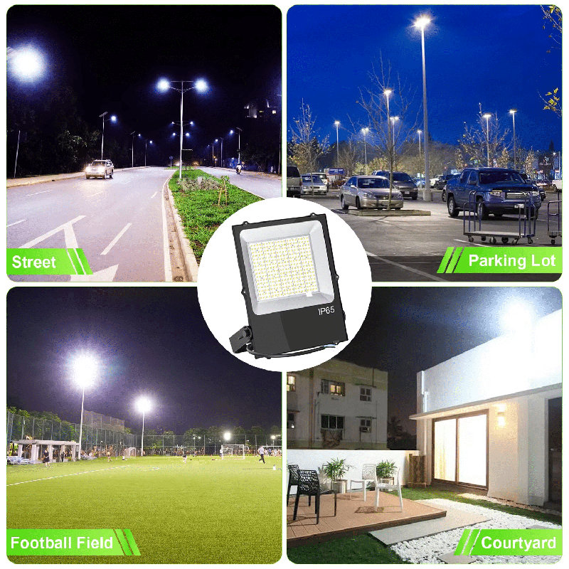 Lumière d'inondation 300W 300W 36000LM 100-277V 5000K Lumière du jour IP65 extérieure imperméable à l'eau Projecteur commercial pour cour arrière | Cour | Stade