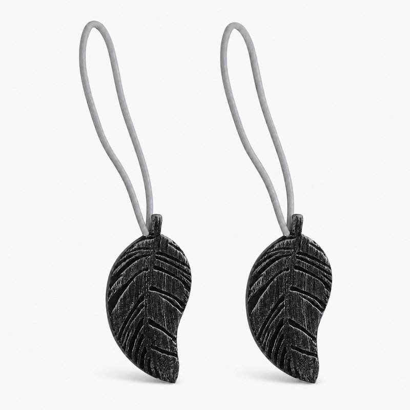 Embrasses de rideaux magnétiques Sonora, Noir/argenté