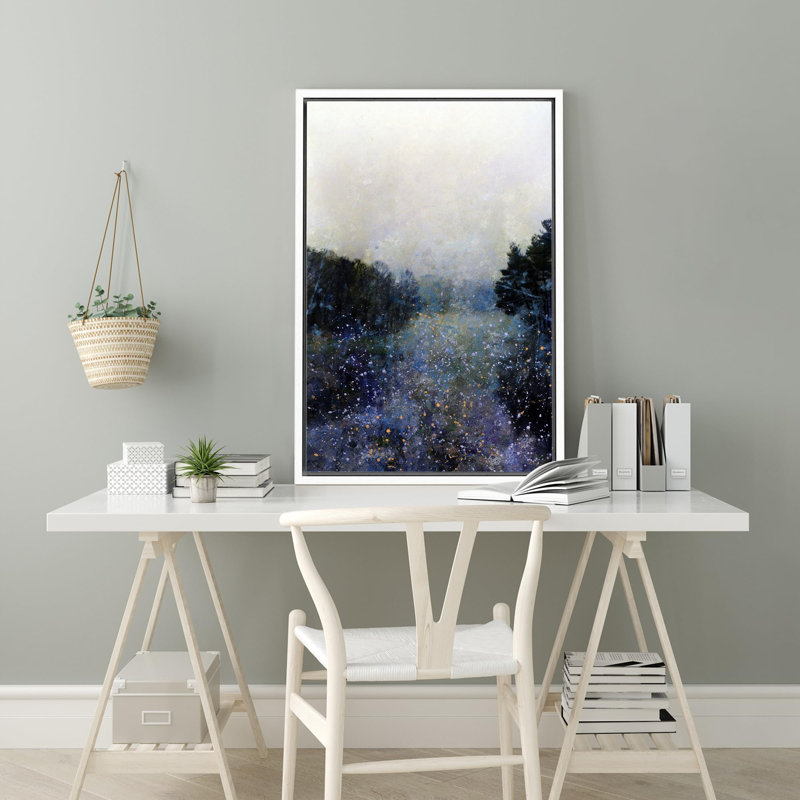 «Abstract Misty Forest Atmosp boule», illustrations, Blanc, H 36 po x l 24 po