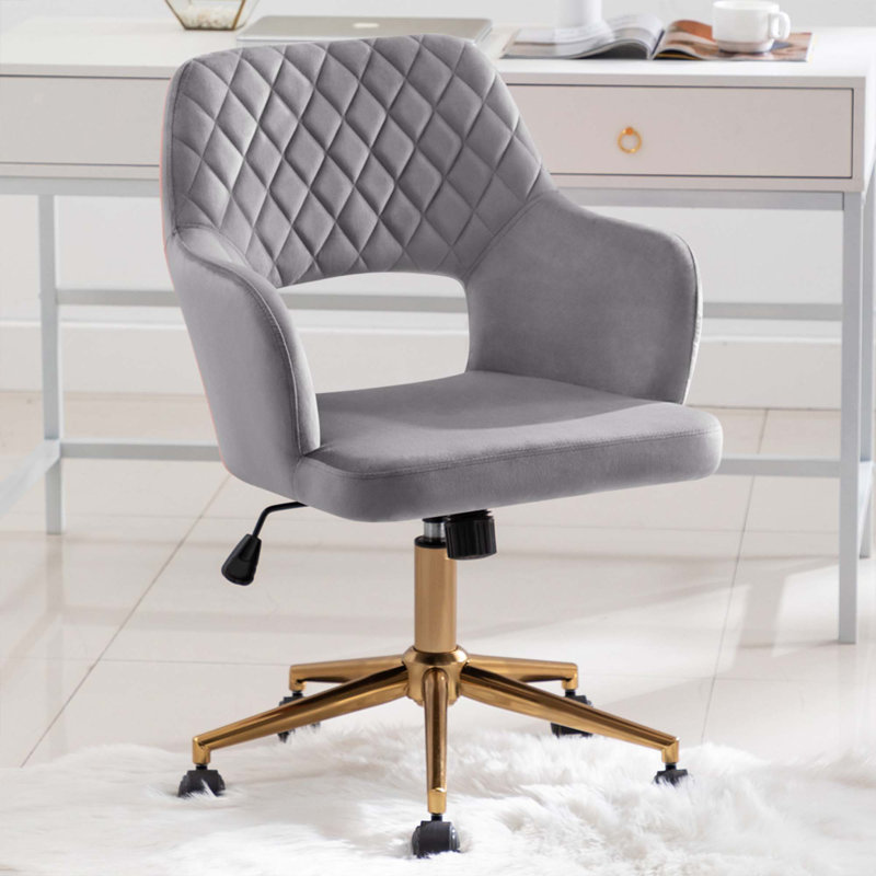 Rundelle Office Swivel Chair, Grey