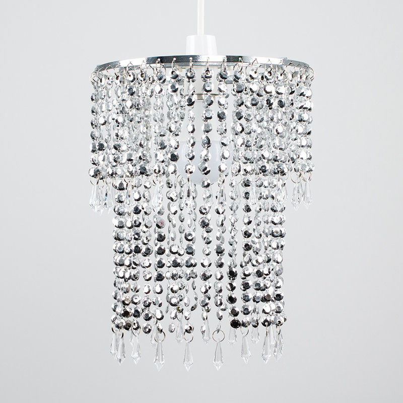 60cm H Metal Novelty Lamp Shade ( Screw On ) in Silver