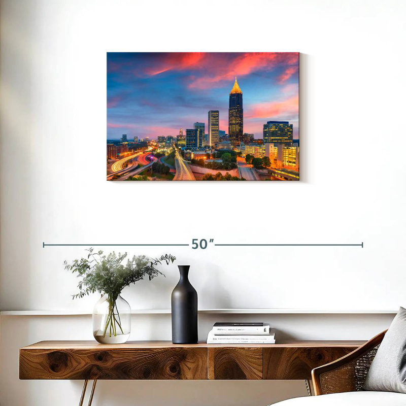 Horizon de Sireci, radiant d'Atlanta, H 20 po x l 30 po