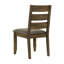 2 chaises de salle à manger, style Knotty Nutmeg, assise souple, brun, rectangulaire, pour 2 pièces de finition, sièges rembourrés bruns, rectangulaire, Delight, siège de 19,25 po