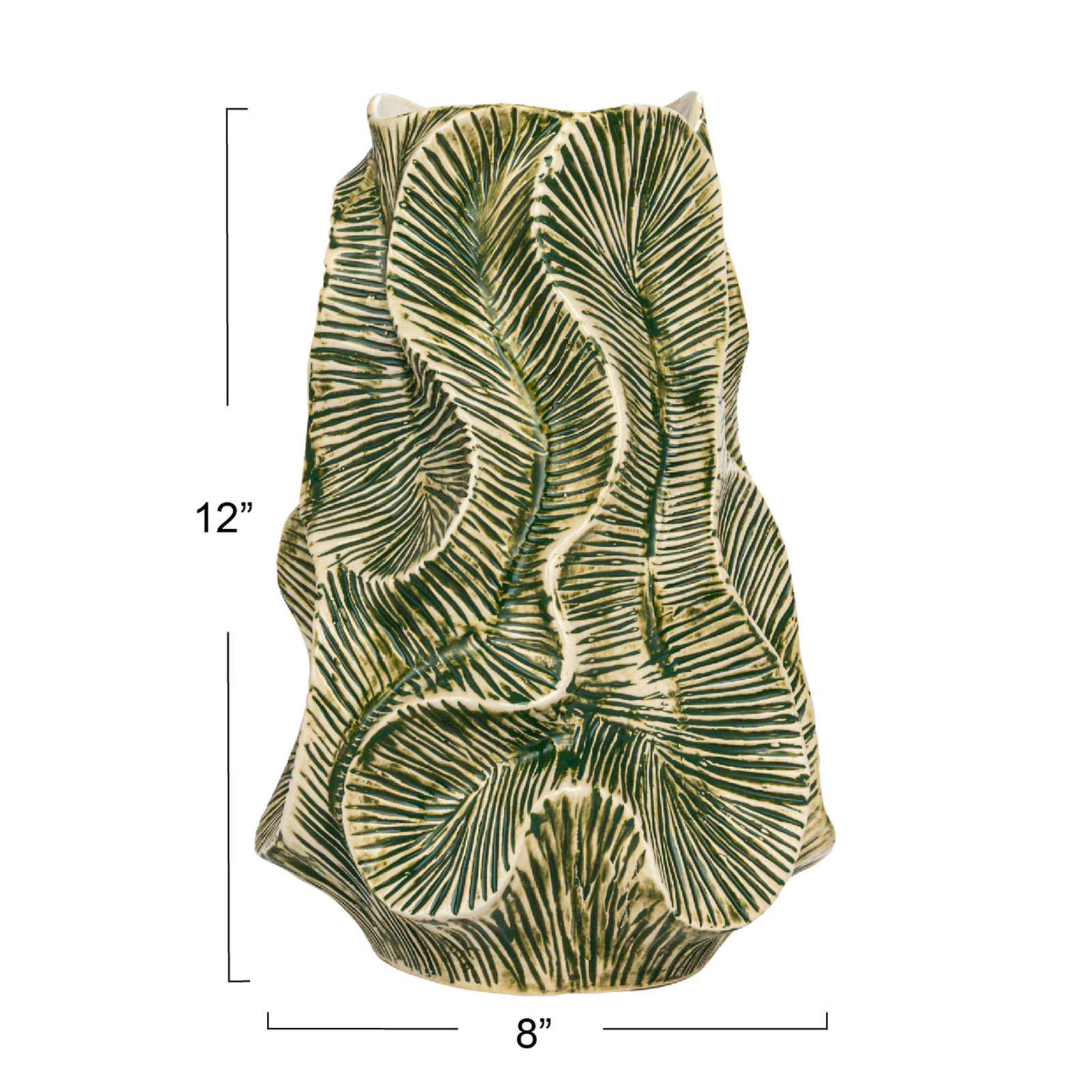 Fieldway Stoneware Table Vase, Green