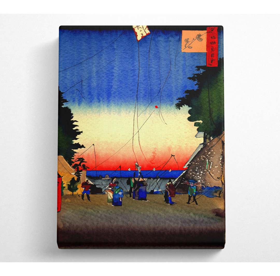 Kasumigaseki von Hiroshige - Kunstdrucke auf Leinwand