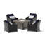 Deco 5 Piece Fire Pit Set with Cushions-202433108