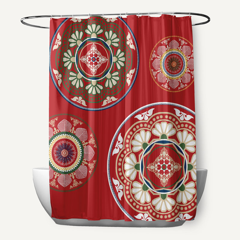 Rideau de douche Harrel, Rouge