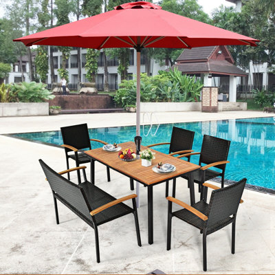 Rectangular Acacia Outdoor Dining Table