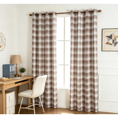 Ensemble de 2 rideaux occultants 95% Plaid Buffalo