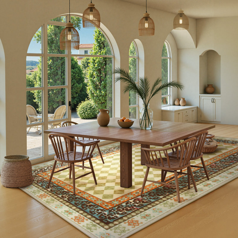 Tapis lavable Bohemian, Rectangle 6 pi x 9 pi