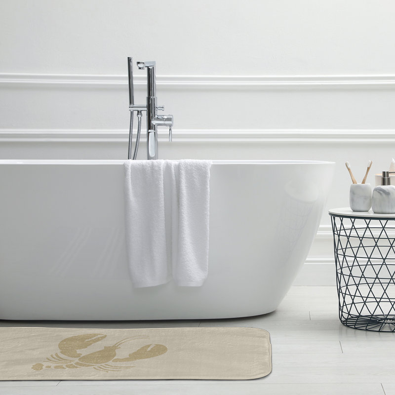 Tapis de bain Nautical Nights, L 17 po x L 24 po, Brun clair