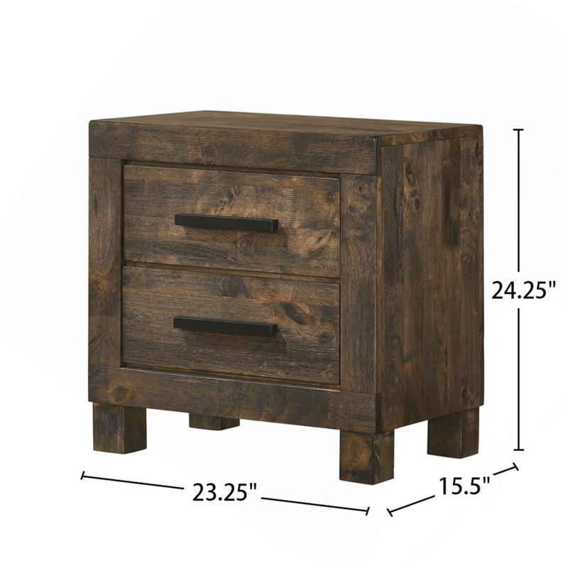 Table de chevet, table de chevet avec 2 tiroirs