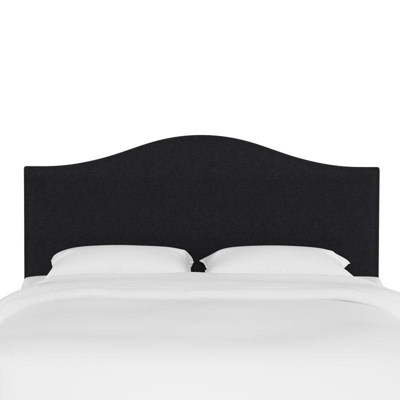 Tête de lit tapissier Hermosa, Grand, Lin classique noir