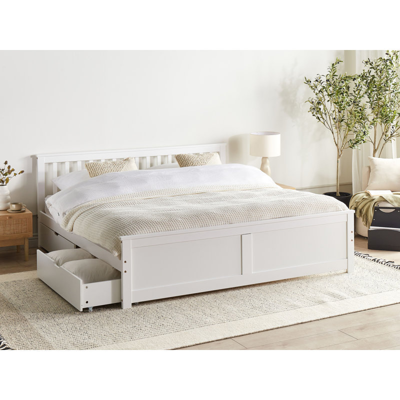 Abdurahmon Storage Bed, European Super King (180 x 200 cm), White