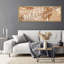 «Tropical Palm Tropical Elegance», feuille de palmier beige et brune encadrée sur toile-111664969-96074564