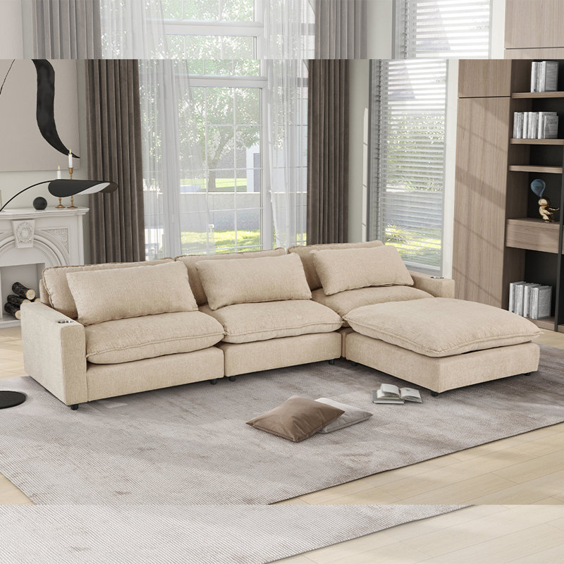 Canapé modulaire Firida beige
