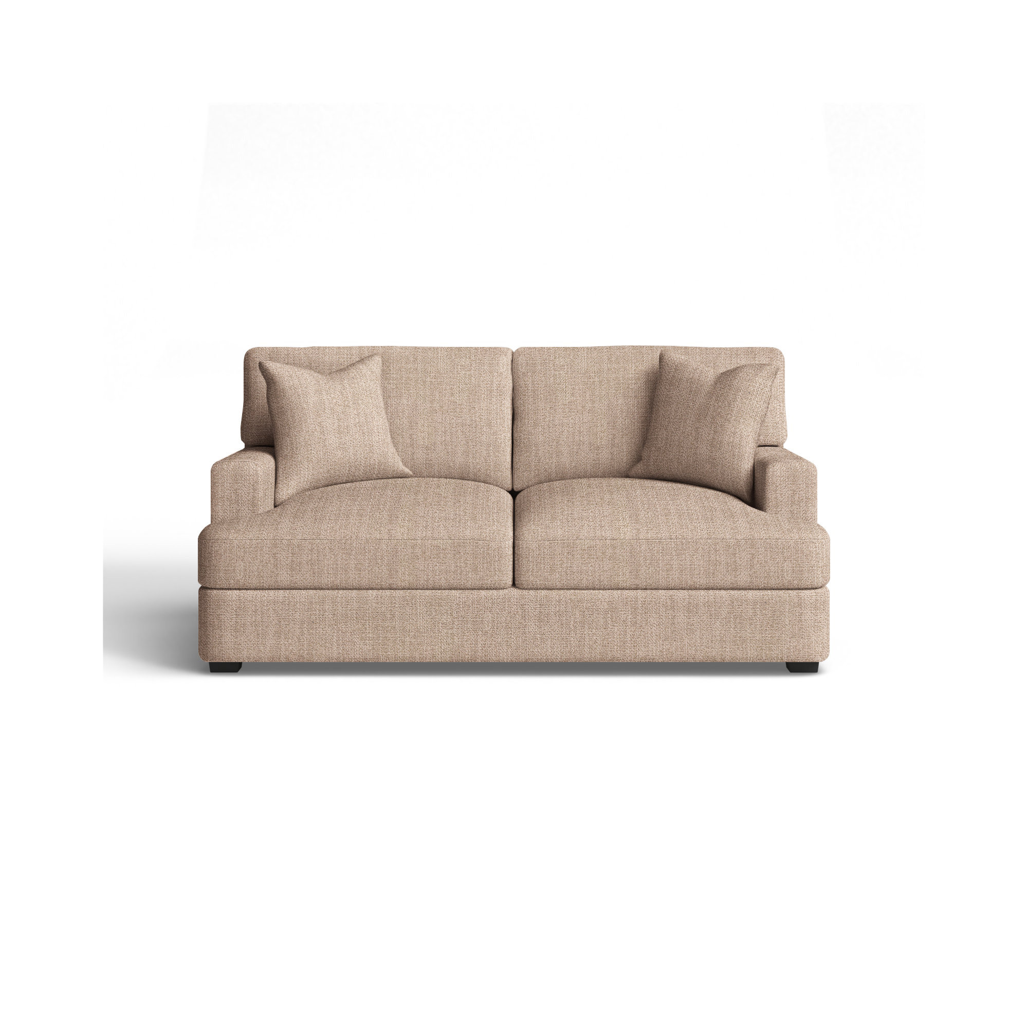 Emilio 65'' Upholstered Loveseat, Conversation Linen