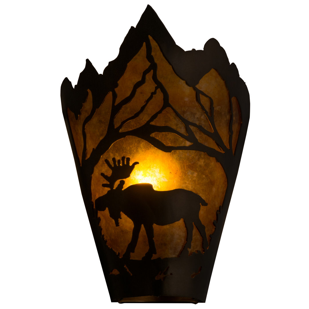 Rustic Lodge Copper Flush Mounted Sconce Meyda Lighting