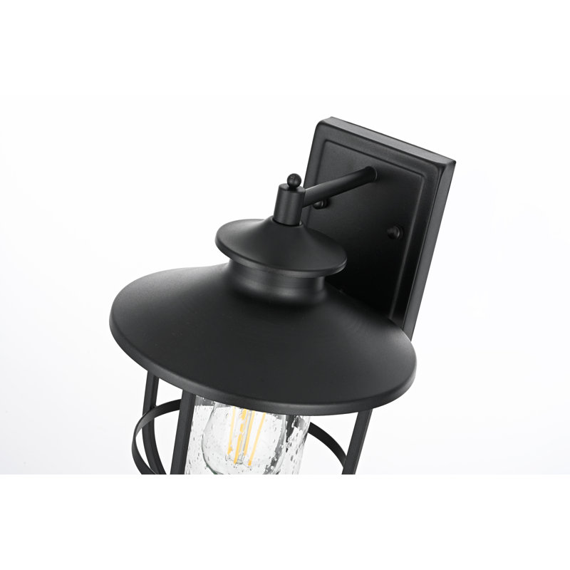 Tildon Stefani 9 Inch Outdoor Wall Sconce in Black