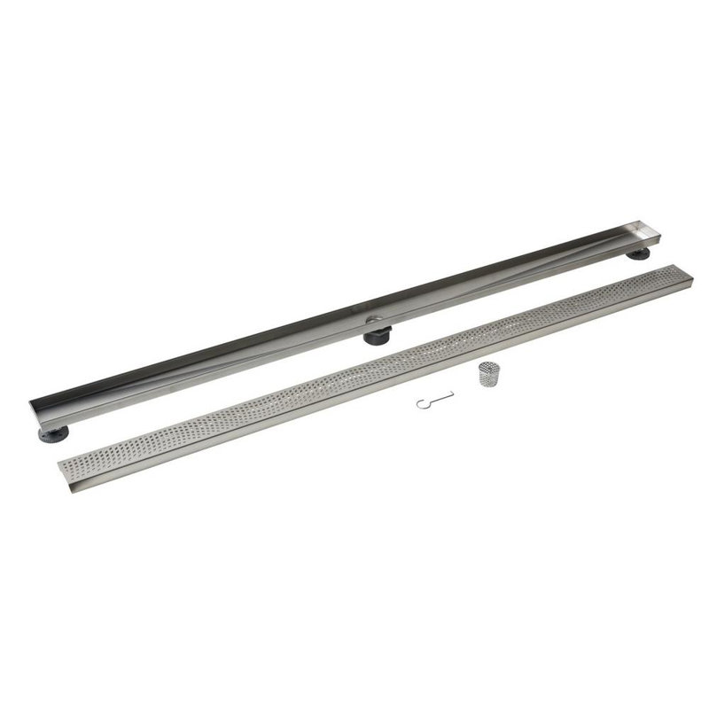 Stainless Steel Linear Shower Drain Wave Grate, 60"