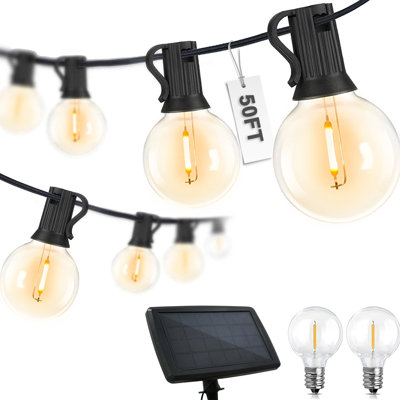 Indoor / Outdoor 25 - Bulb 50 in. Solar Powered LED Standard String Light