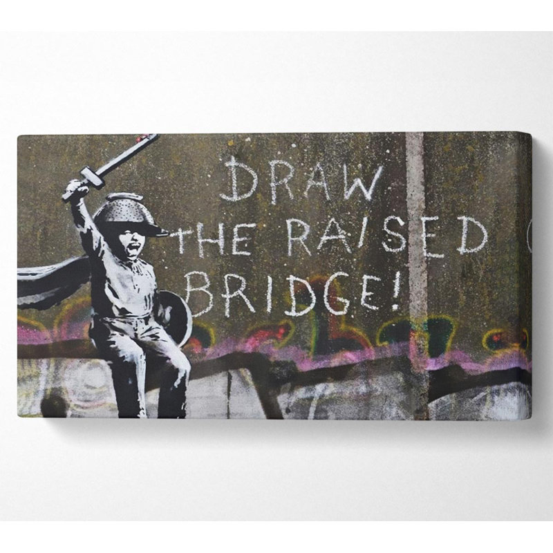 Draw the Raised Bridge - Wrapped Canvas Art Prints, 101.6cm H x 203.2cm W x 1cm D