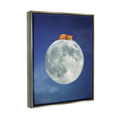 Fox Sleeping Night Sky Moon par Carrie Ann Grippo-Pike - impression sur bois