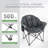 Shabrie Oversized Camping Chair, Fully Padded Folding Moon Saucer Chair With Cup Holder & Carry Bag-1592076694