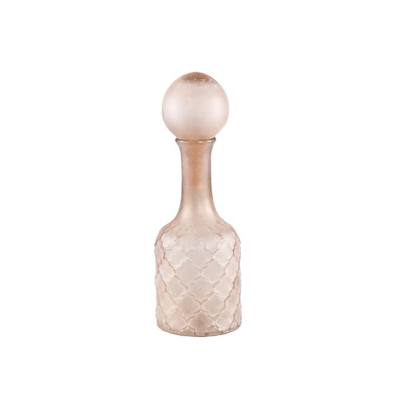 Chesna Glass Table Vase, 37cm H x 12cm W x 12cm D, Pink